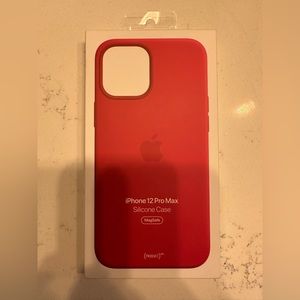 Silicone Pink iPhone 12 Pro Max case. Mag safe.